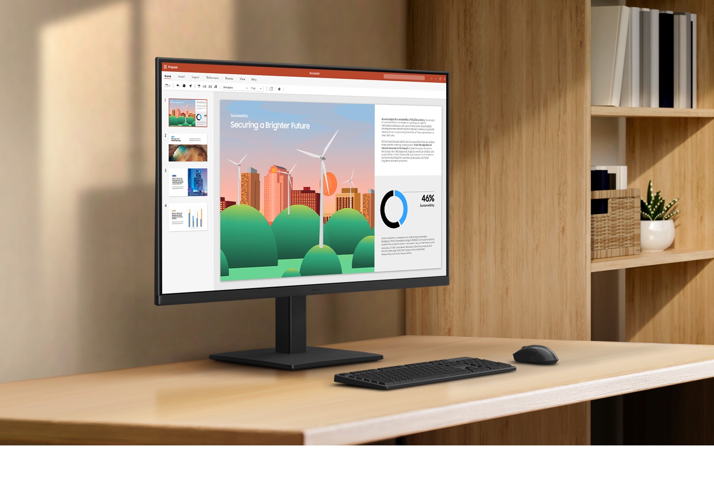 There is a Essential Monitor S3 in a room with a document on it.