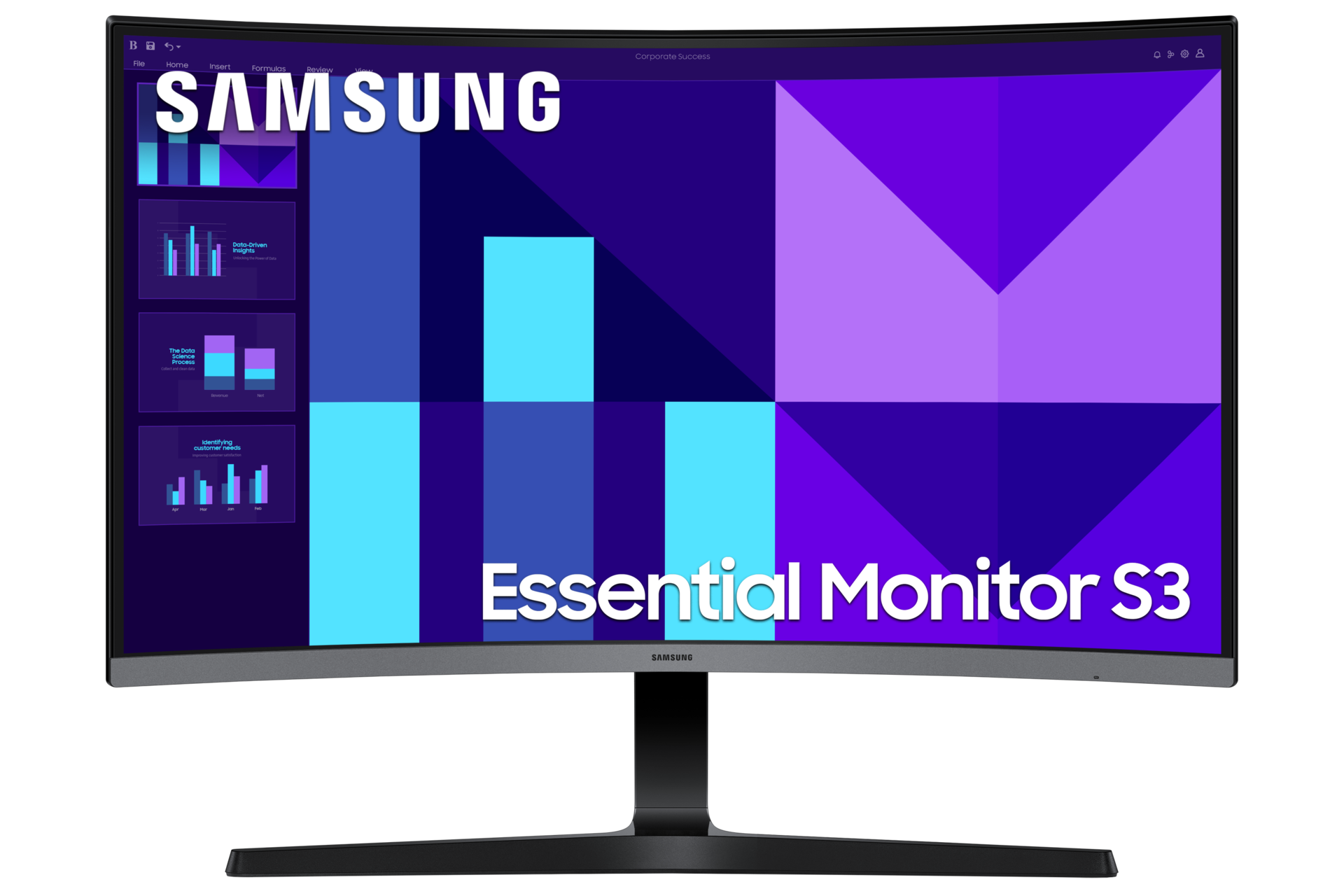 27" Essential Monitor S3 S39GD Full HD 100Hz Front3 Black 