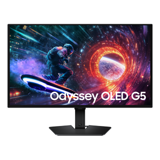 27" Odyssey OLED G5 G50SF QHD 180Hz Gaming Monitor Front Black 