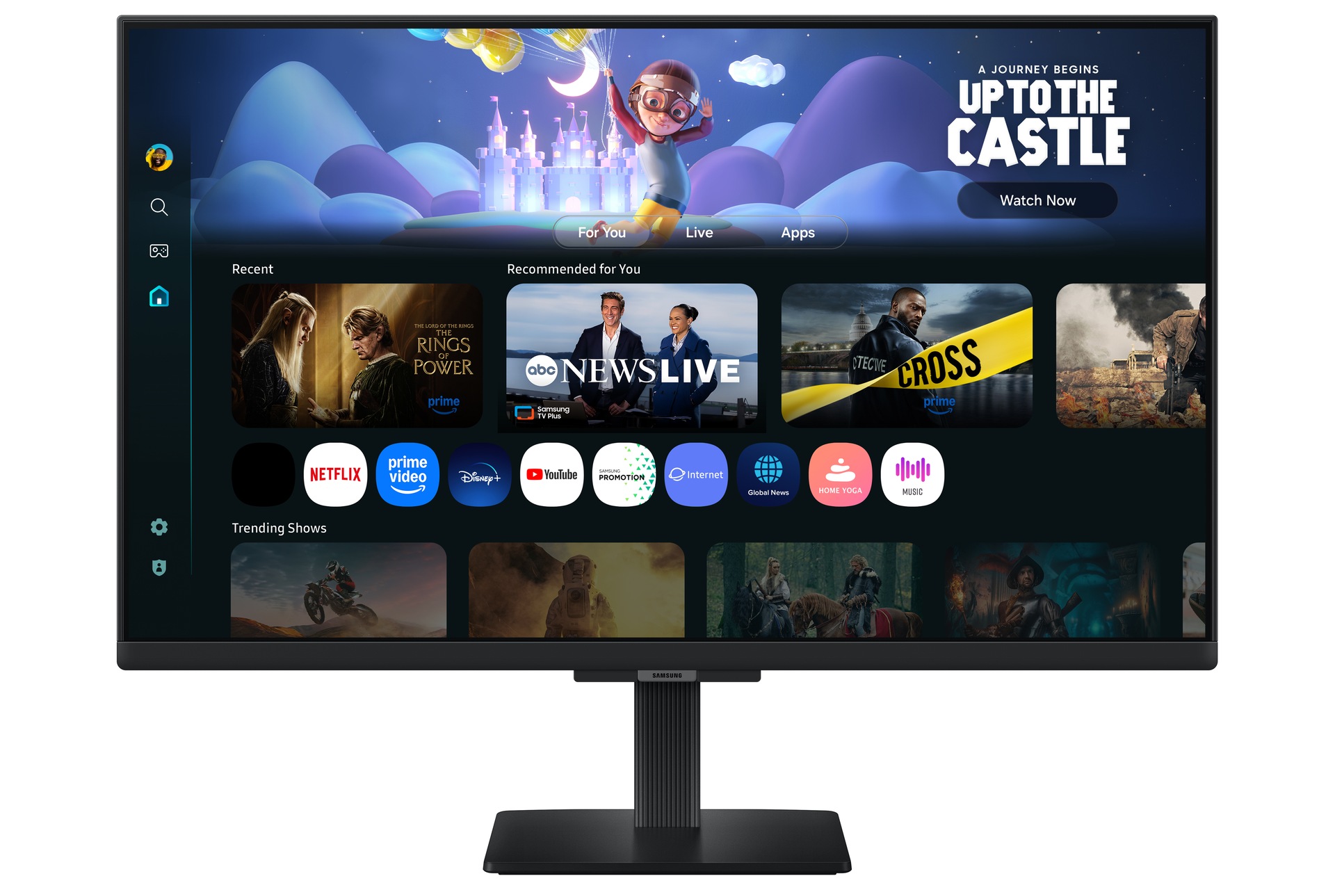 32" Smart Monitor M5 M50F FHD (Black) Front2 Black 