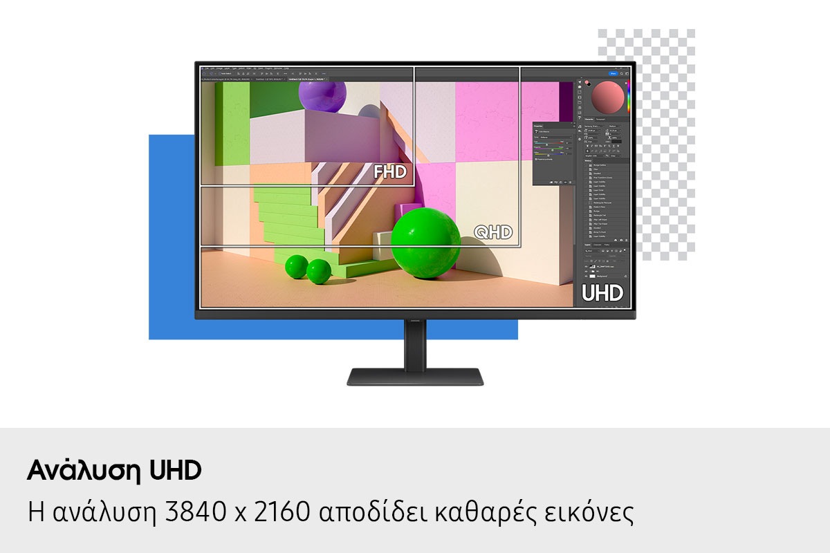 37" ViewFinity S8 S80UD UHD Monitor Black