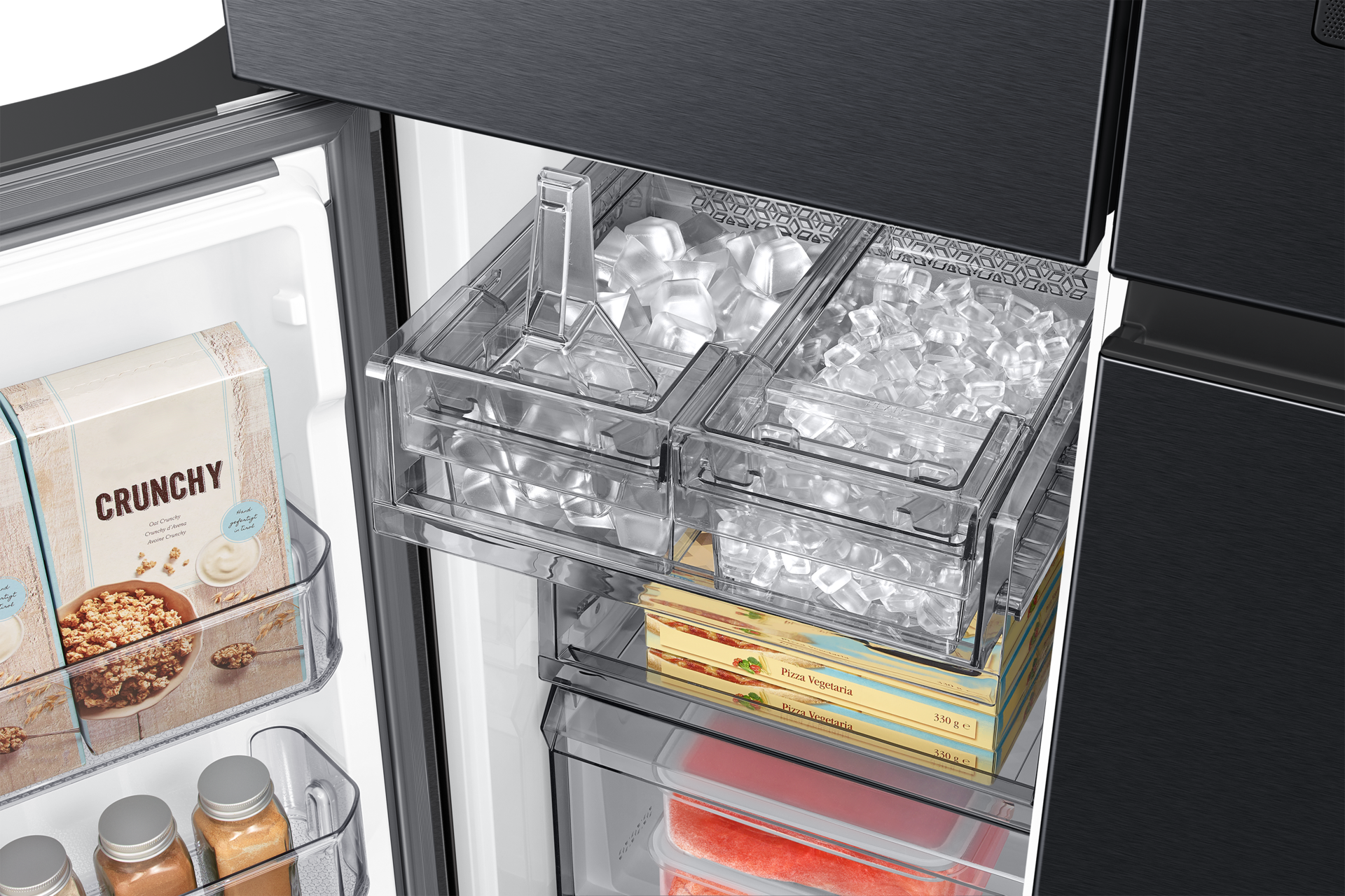 RF9000 T Style French Door Refrigerator with 21.5" Family Hub Freezer-Ice-IceScoop Black 