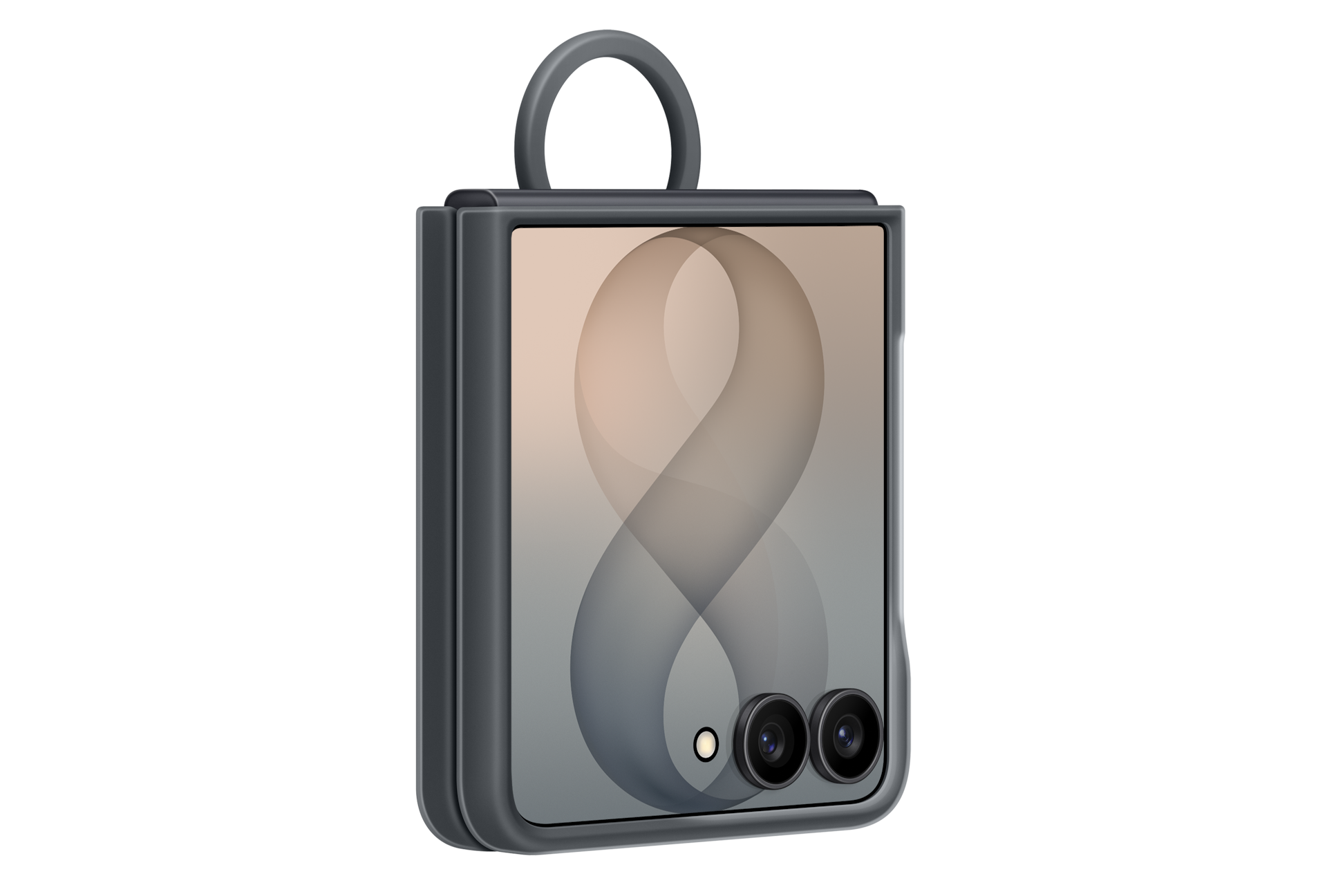 Galaxy Z Flip8 矽膠磁吸保護殼（附指環扣） Dynamic Graphite 