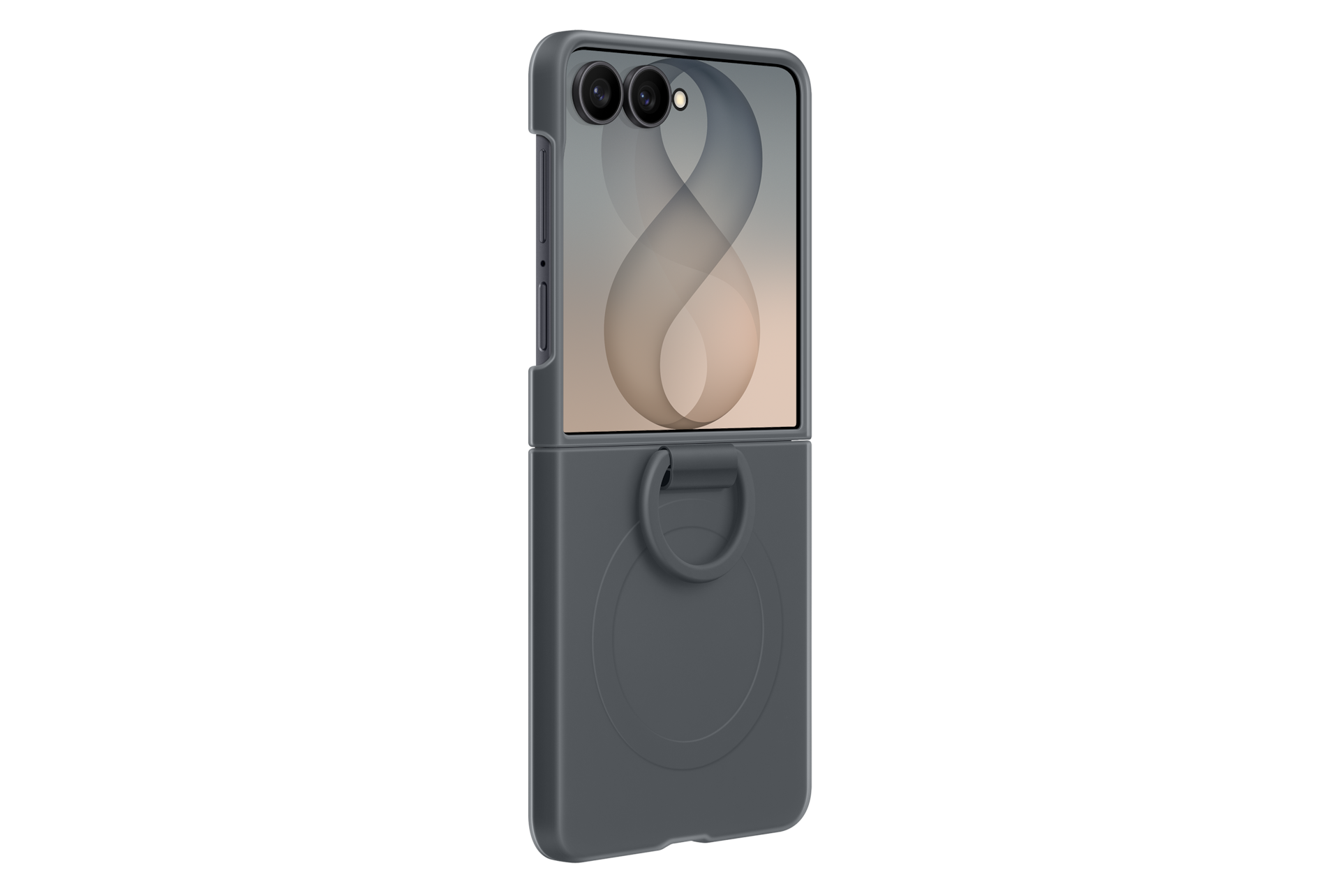 Galaxy Z Flip8 矽膠磁吸保護殼（附指環扣） Dynamic Graphite 