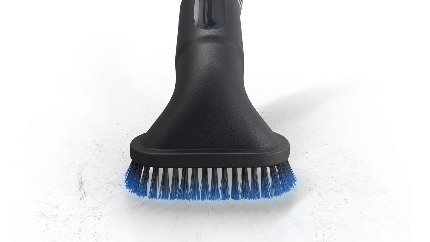 Clean the inside of your car effectively. The Stubborn Dusting Brush has an upholstery tool to pick up dirt on its seats and also converts to a brush tool for dusting, so it is ideal for a cleaning the interior surfaces.