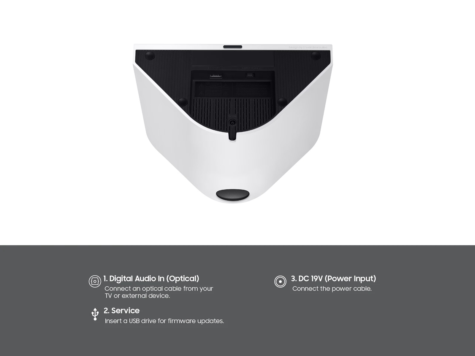 Music Studio 5 LS51H WiFi-Bluetooth Wireless Speaker (2026) Bottom White 
