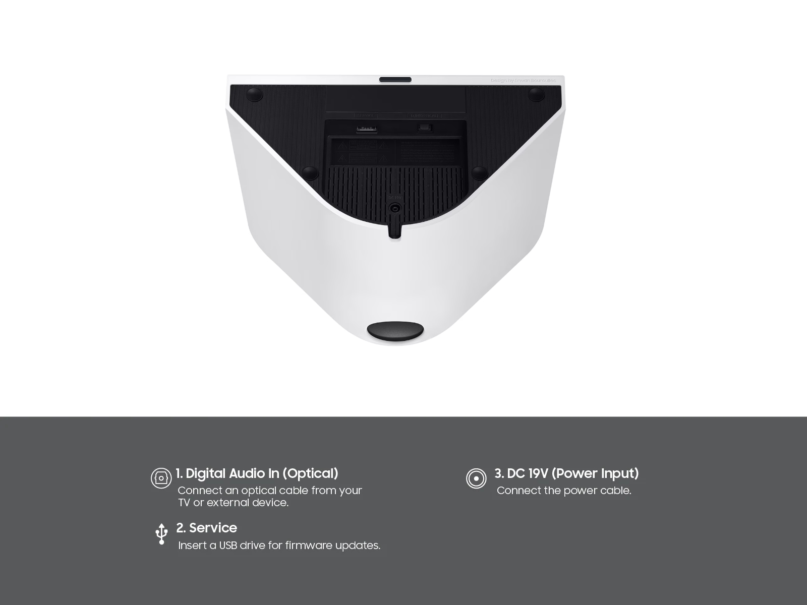 Music Studio 5 LS51H WiFi-Bluetooth Wireless Speaker (2026) Bottom White 