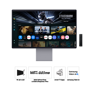 [32" 智能顯示器 M9 M90SF~ 4K ÓLÉ~D Sám~súñg~ Vísí~óñ ÁÍ~ 銀色]