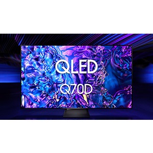 A Samsung QLED Q70D TV.