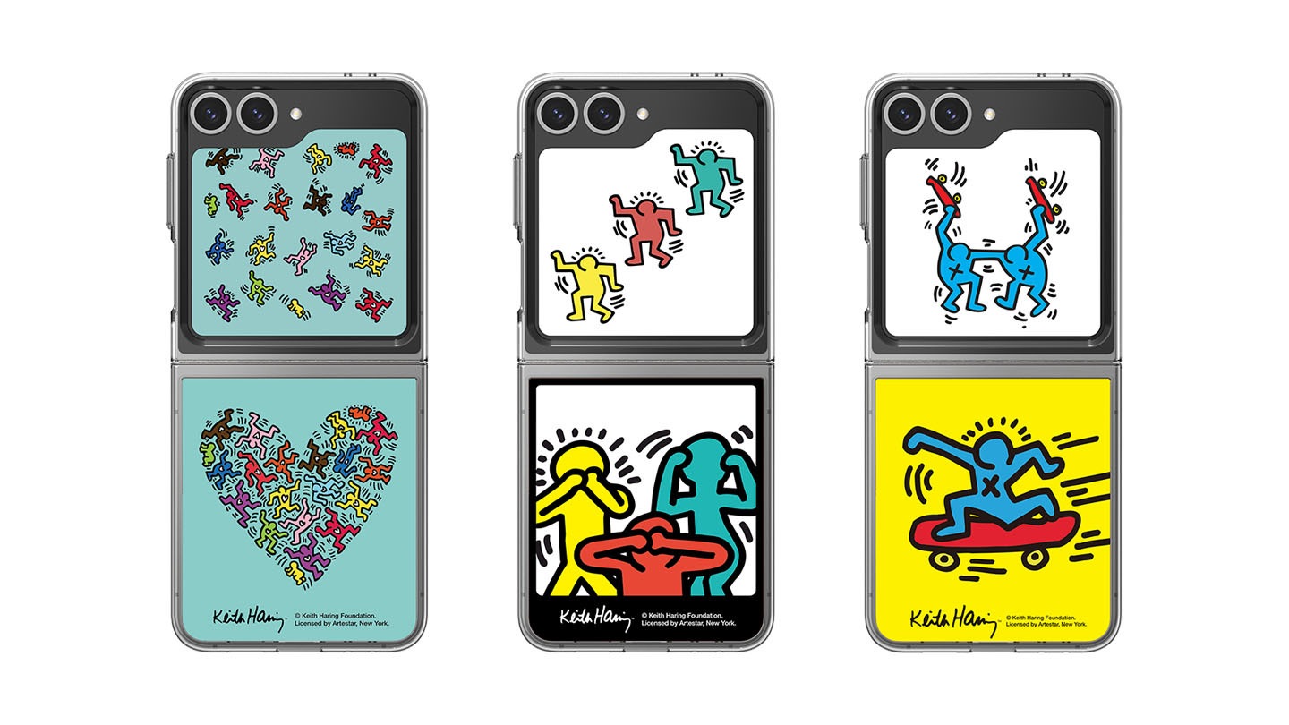 Keith Haring Photo Flipsuit Card for Galaxy Z Flip6 Yellow