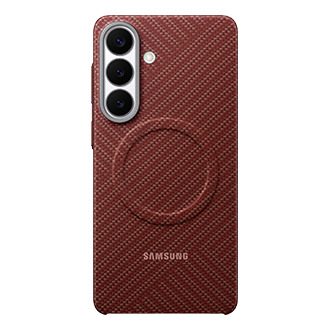 Galaxy S26+ Carbon Magnet Case Front Red 