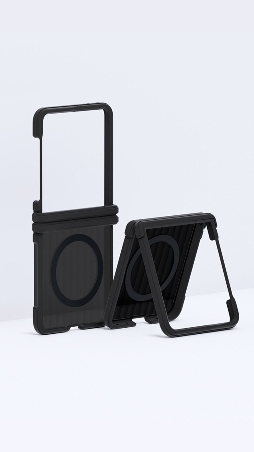 Galaxy Z Flip8 Hybrid Shield Magnet Case Black | Samsung Hong Kong
