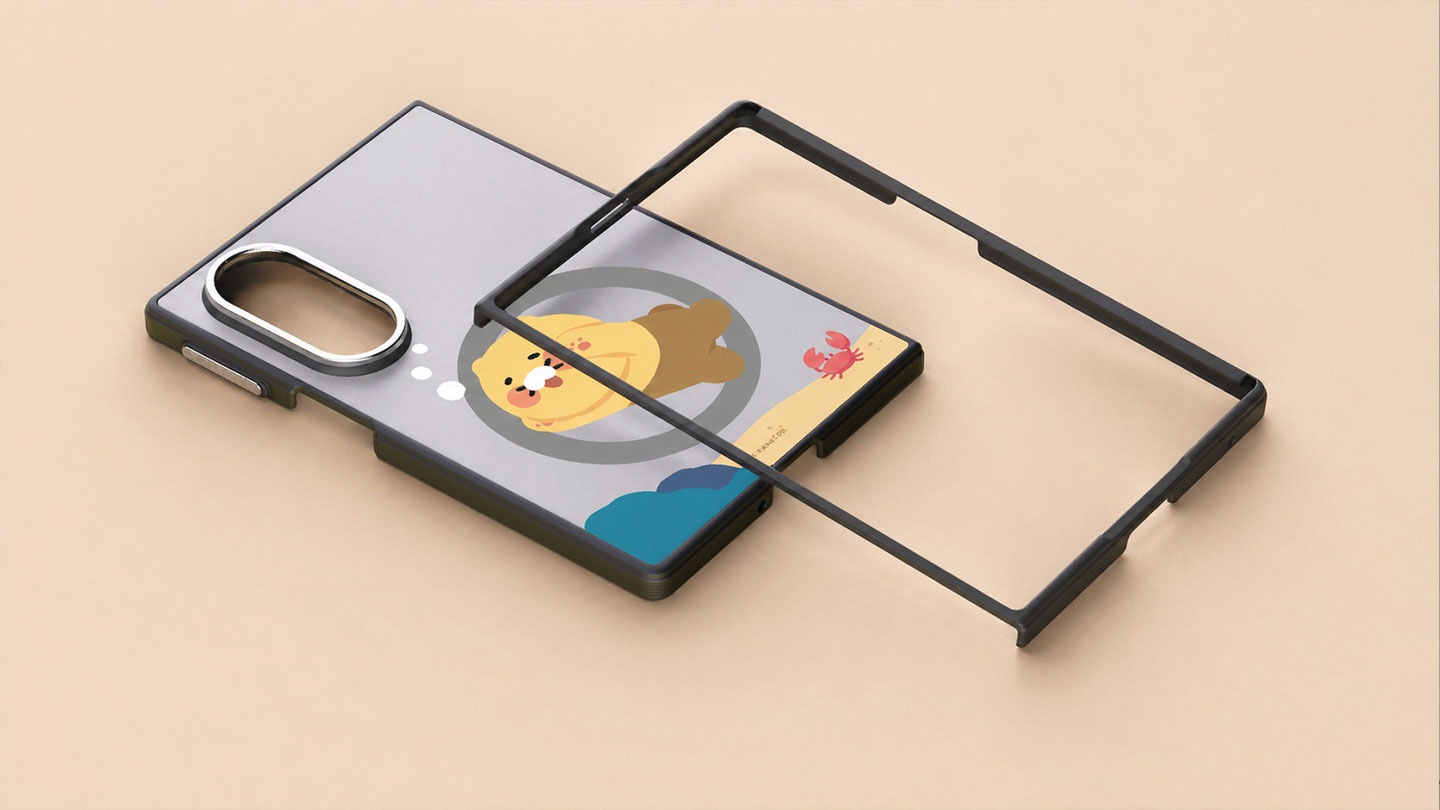 Galaxy Z Fold8 Mirror Magnet Case (Kakao Friends) Brown | Samsung