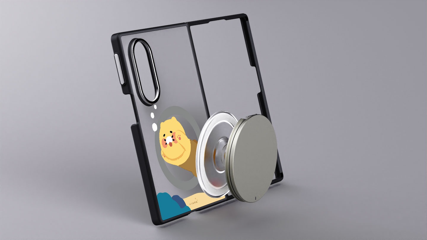 Galaxy Z Fold8 Mirror Magnet Case (Kakao Friends) Brown | Samsung