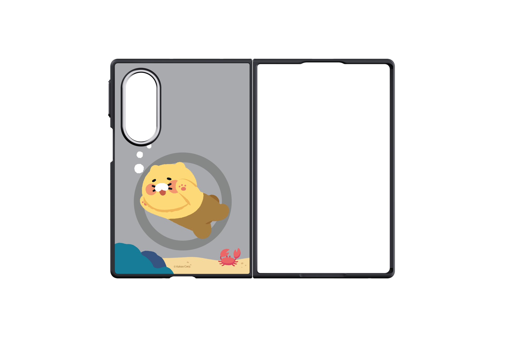 Galaxy Z Fold8 Mirror Magnet Case (Kakao Friends) Brown | Samsung