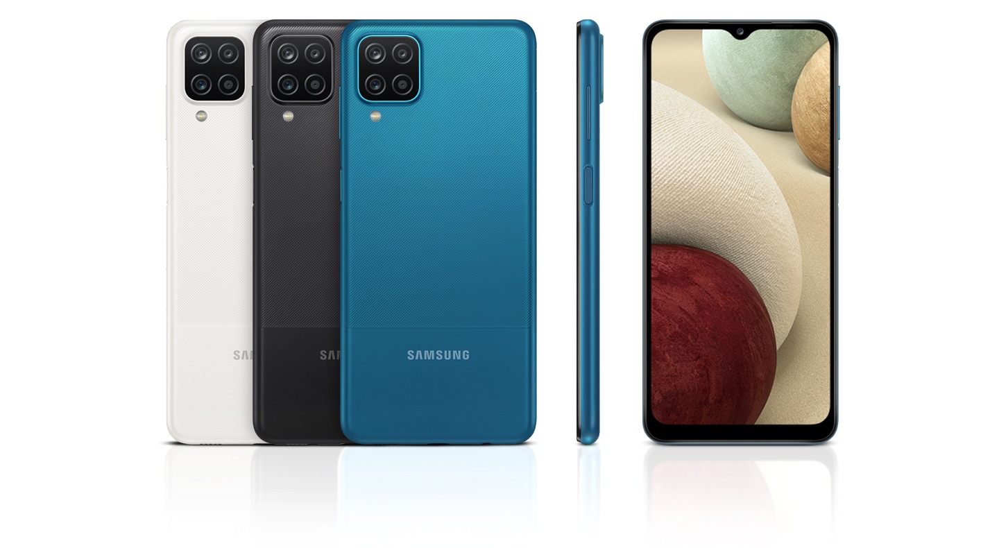 Classic back view of 4 devices in white, black, red, blue along with 1 side and 1 front view to highlight modern matte finish