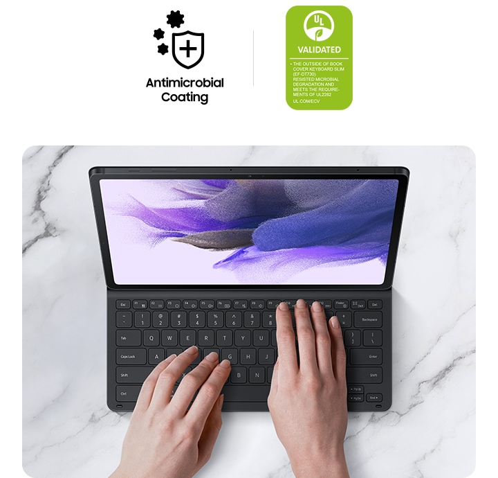 Galaxy Tab S7 FE / S7+ / S8+ Book Cover Keyboard Slim black