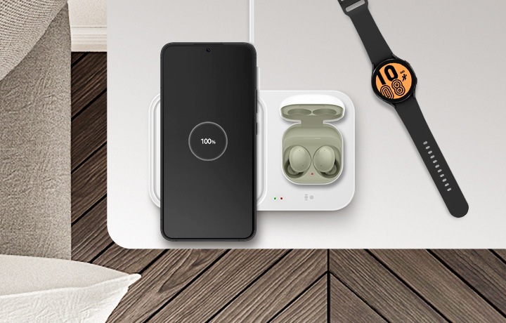 15W Wireless Charger Duo Pad P5400 with TA dark-gray Samsung