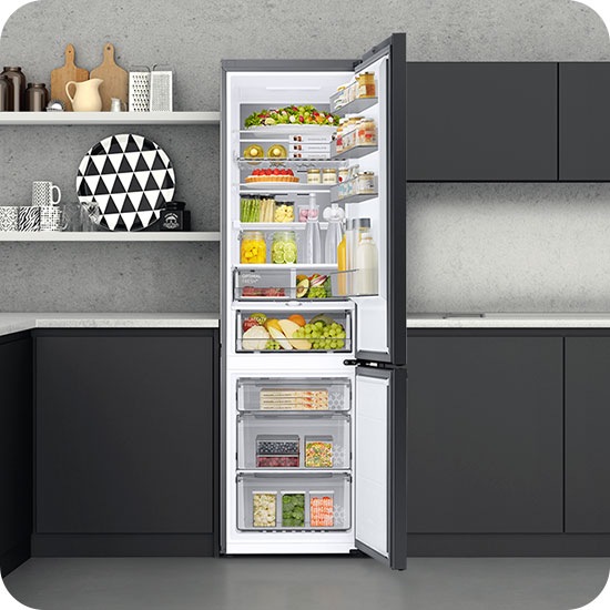 BESPOKE AI Stylish Bottom Mount Freezer 340L (Clean Peach