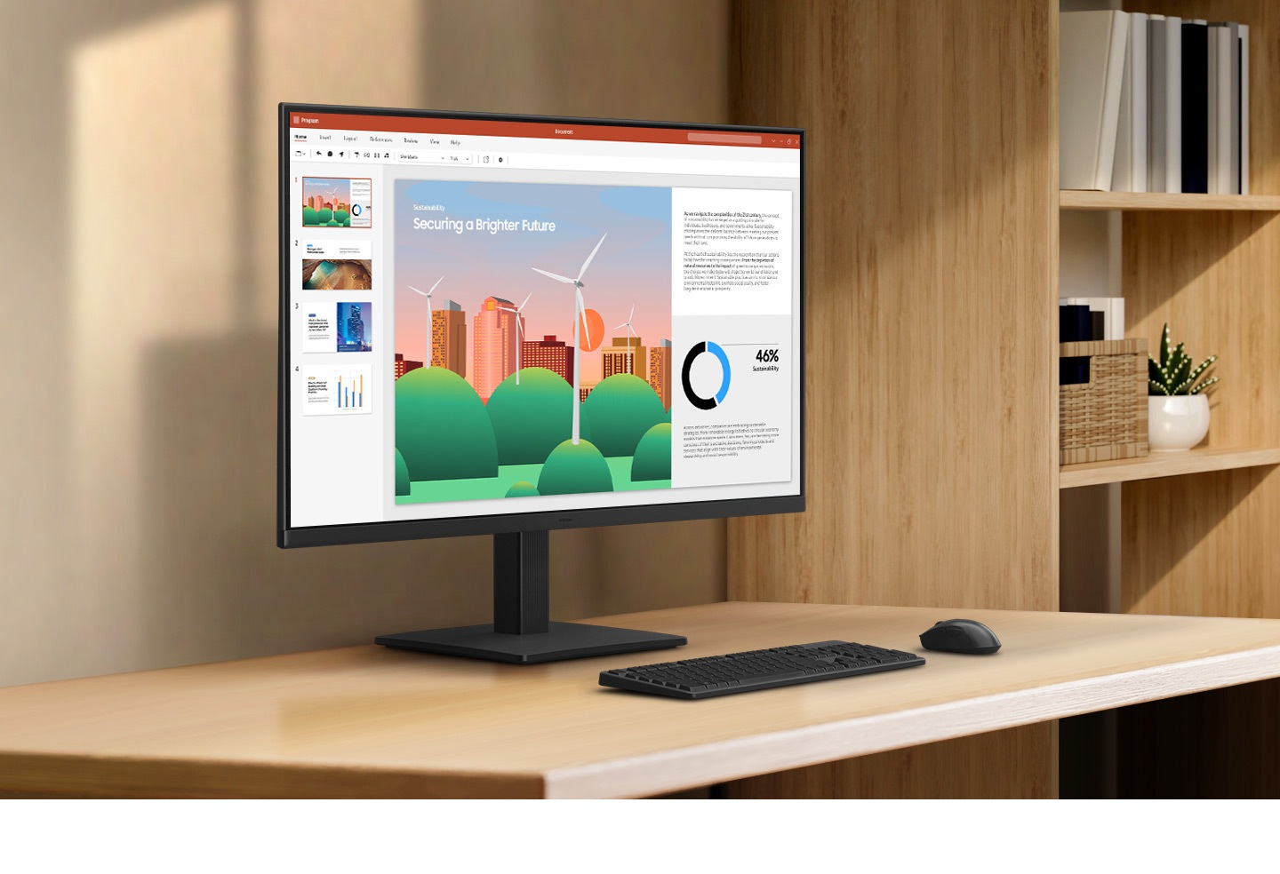 There is a Essential Monitor S3 in a room with a document on it.