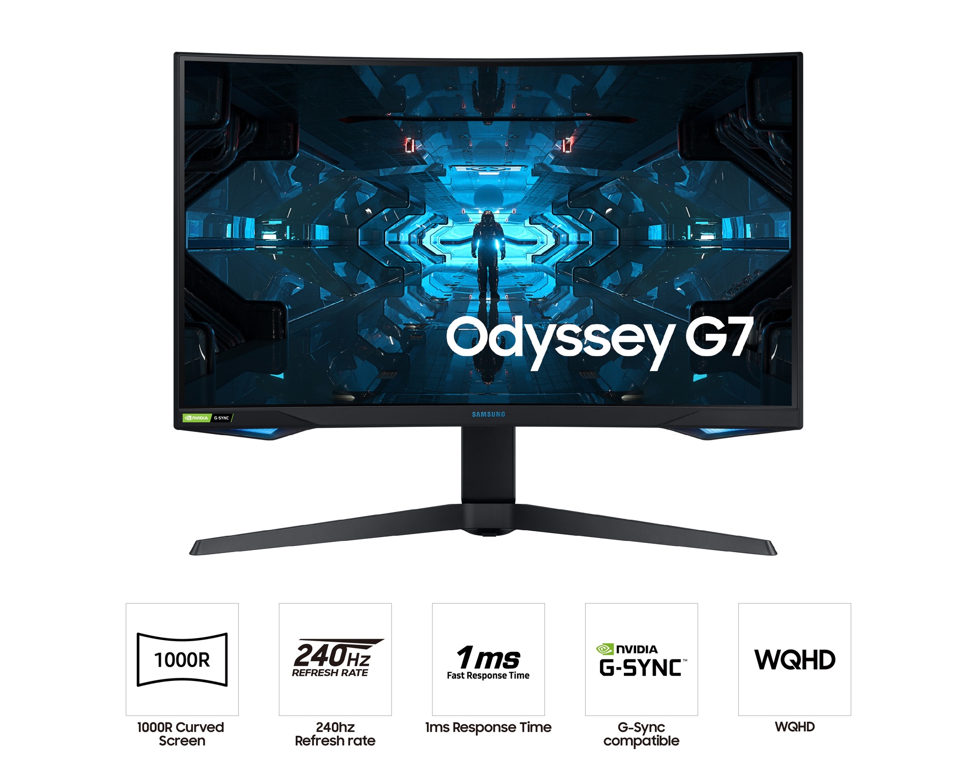 Samsung Odyssey G7 27'', C27G73TQ, Ecran PC Gami…