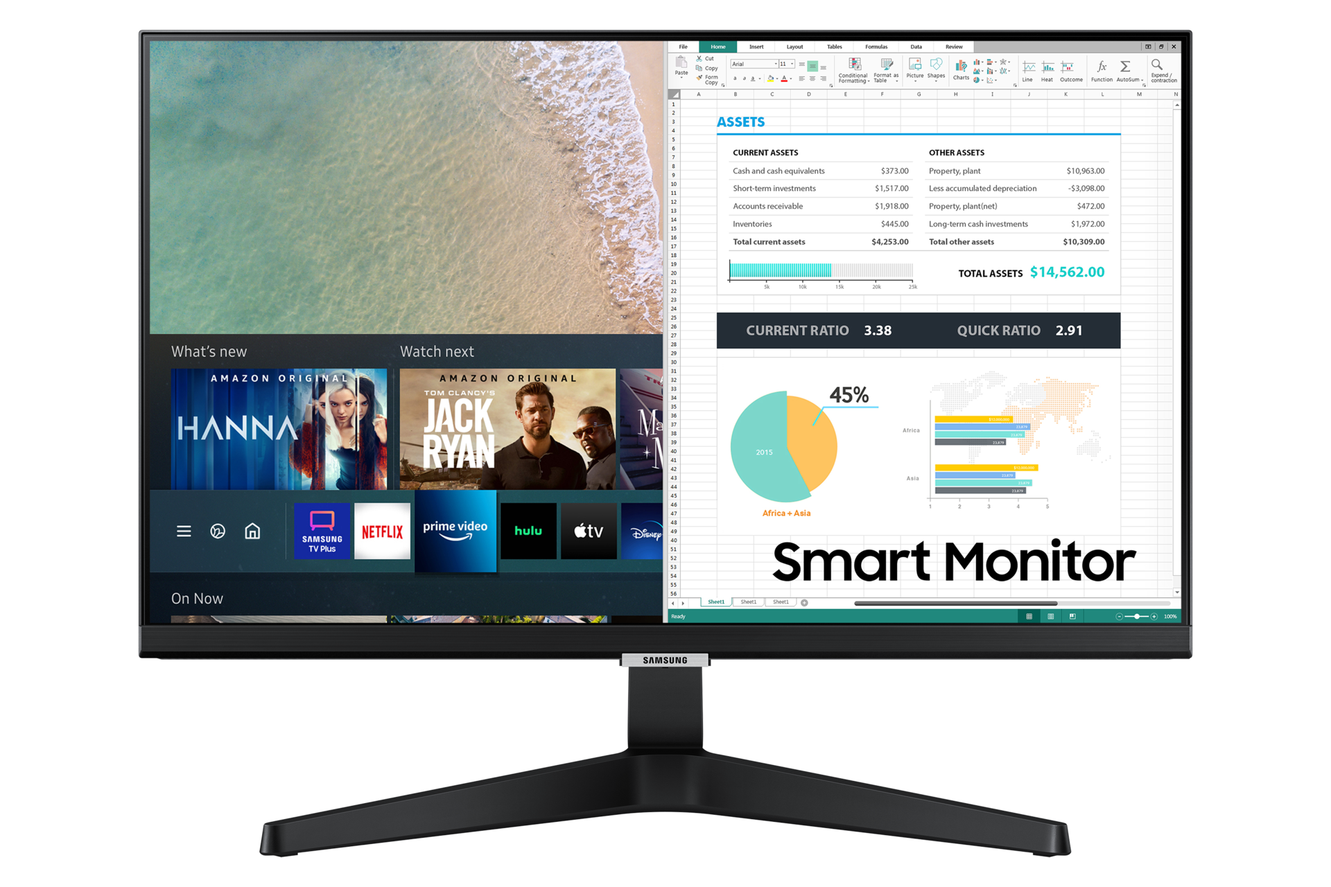 Monitor Samsung LED 27 IPS 75Hz T35F - Multipoint