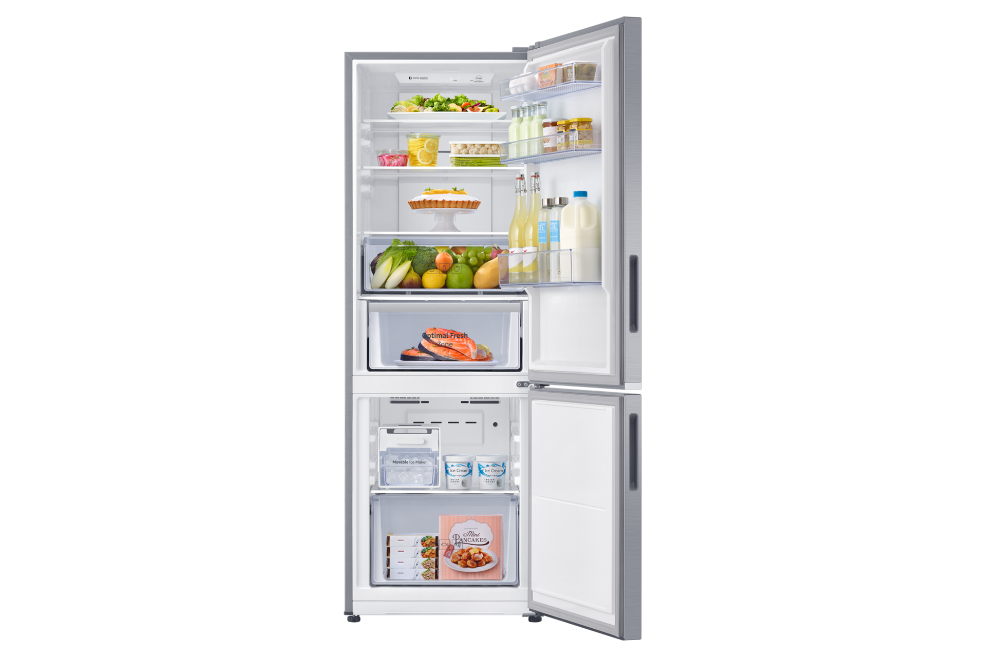 RB4000 BMF with Optimal Fresh zone RB30F4051B1/SH Front-Open-with-food Silver 