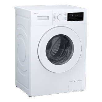 Slim Front Load Washer Hygiene Steam 8kg, 1400rpm WW80FG3M05TWSH L-Perspective White 