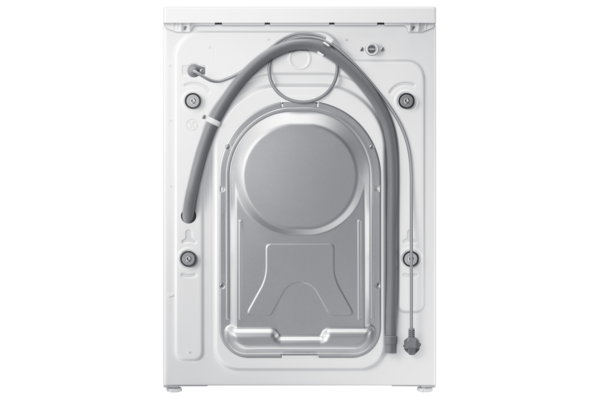WW80FG5L32AESH Laundry with Grade A Energy Efficiency and AI Ecobubble 8kg Back White 