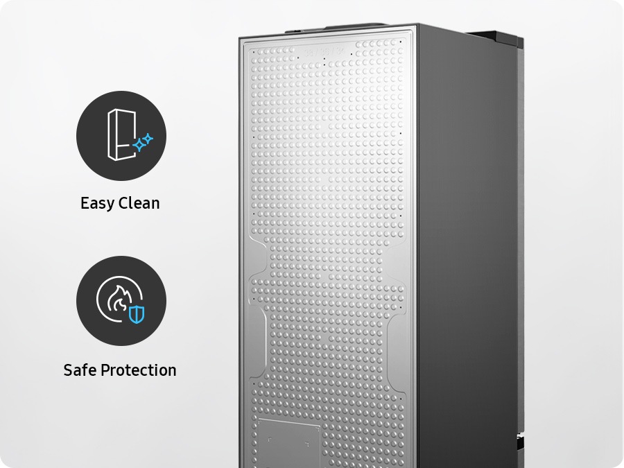 Postoje ikone Easy Clean i Safe Protection. Postoji stražnji pogled na RB7300.