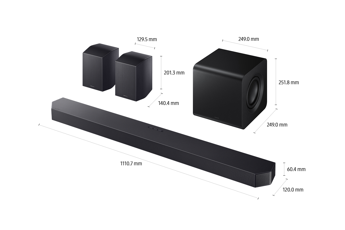 5.1.2-kanalni Soundbar zvočnik Q-serije z nizkotoncem HW-Q800F (2025) črna