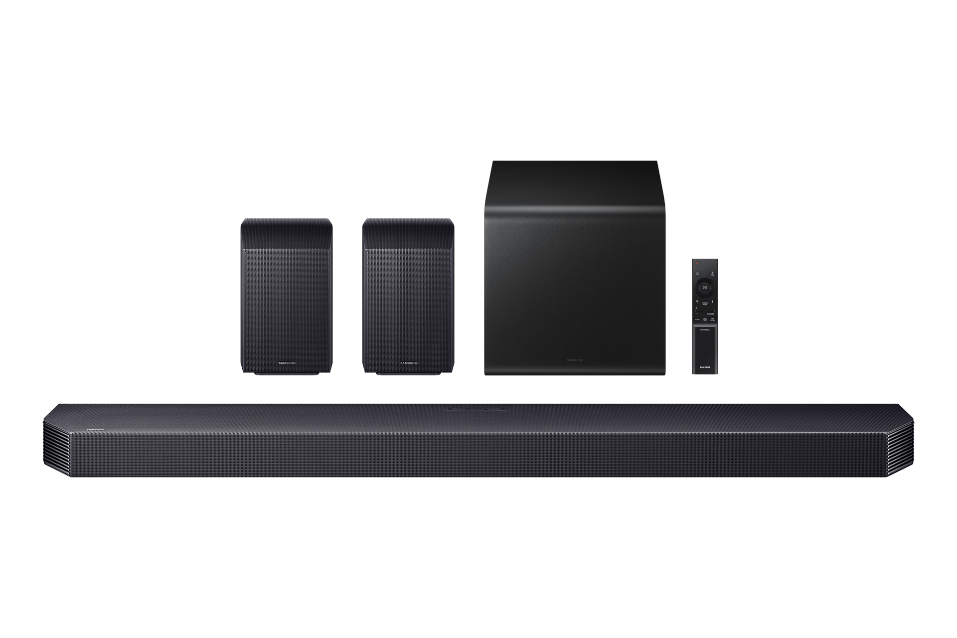 9.1.4-kanalni Soundbar zvočnik Q serije z nizkotoncem in zadnjim zvočnikom HW-Q930F (2025) črna