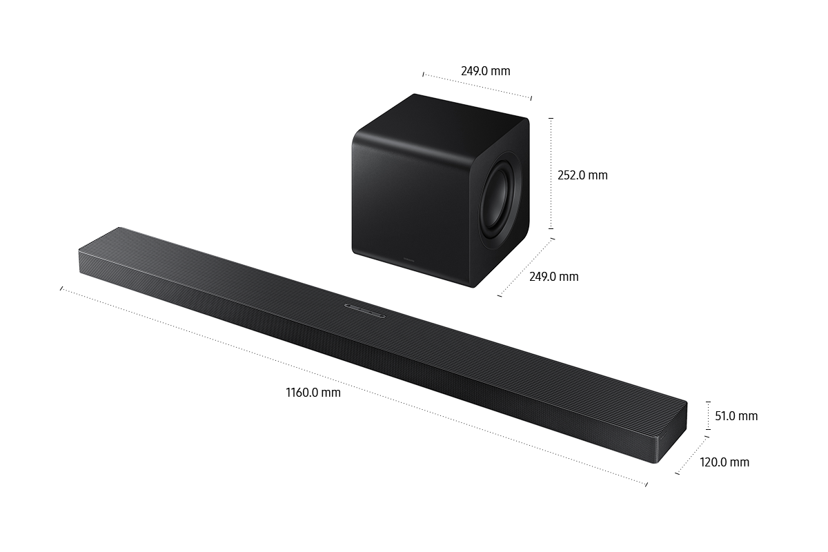 3.1.2-kanalni Soundbar zvočnik Q-serije z nizkotoncem HW-QS700F (2025) titan črna