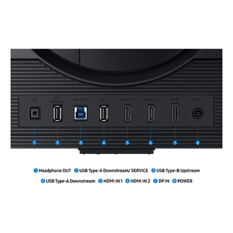 27" UHD Odyssey Gaming Monitor G7 G70F Detail-Connectivity Black 