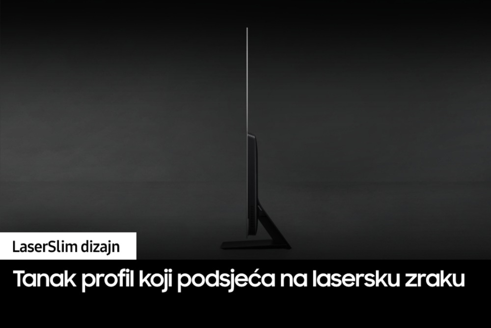 OLED TV prikazan je bočno kako bi se pokazao njegov laserski tanki dizajn.