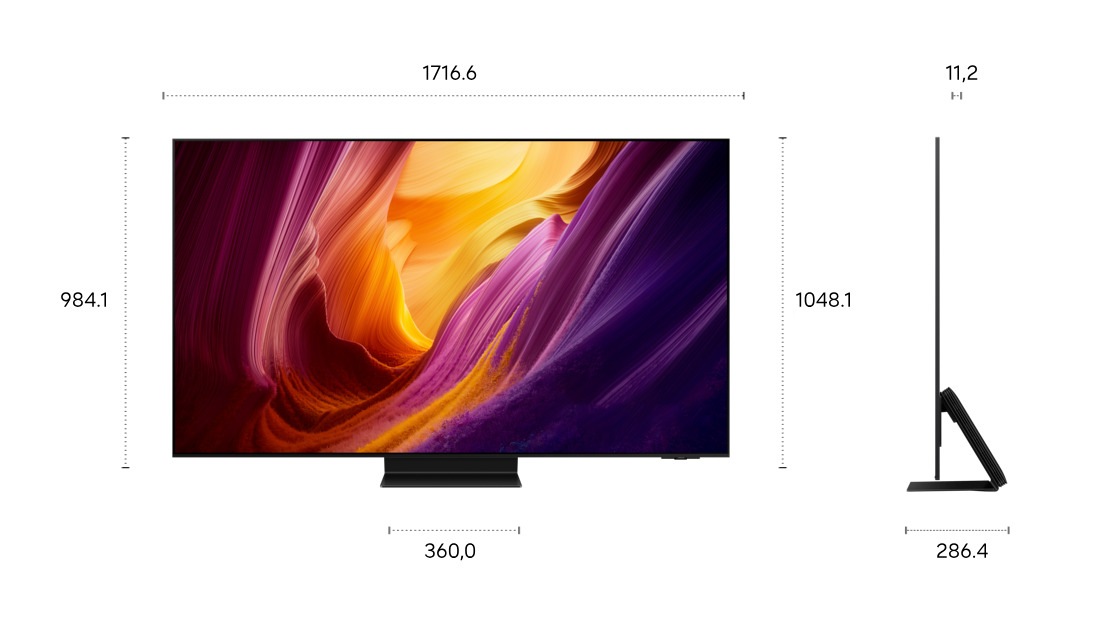 77" OLED S95H 4K Samsung Vision AI Smart TV (2026) Graphite