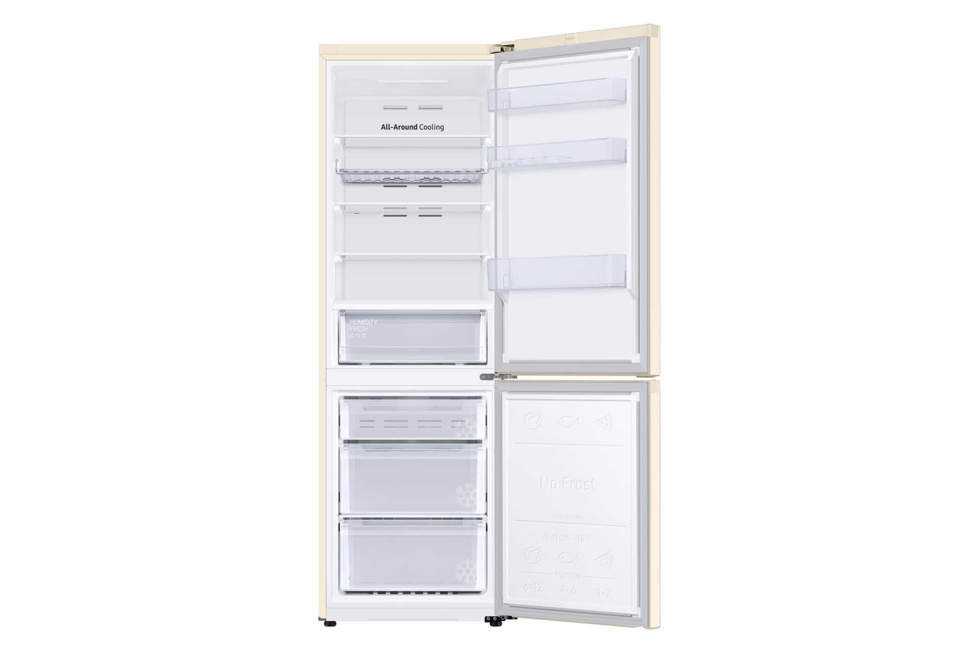 front-open Beige Wood