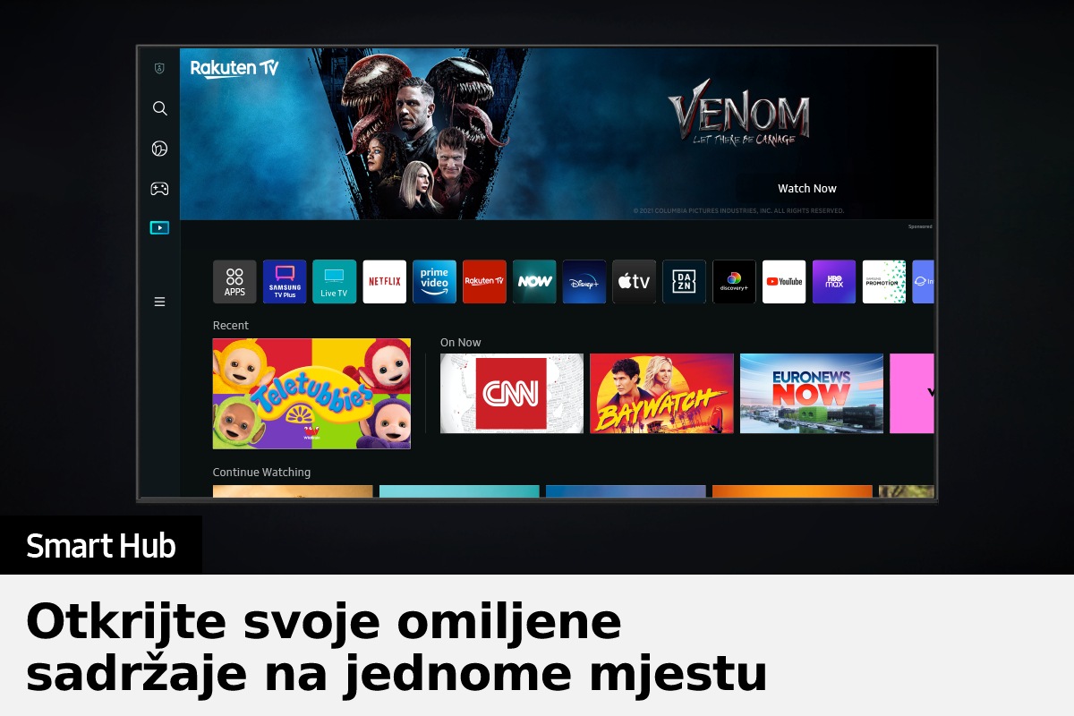 Crystal UHD BU8000 donosi Vam velik izbor OTT usluga i sadržaja