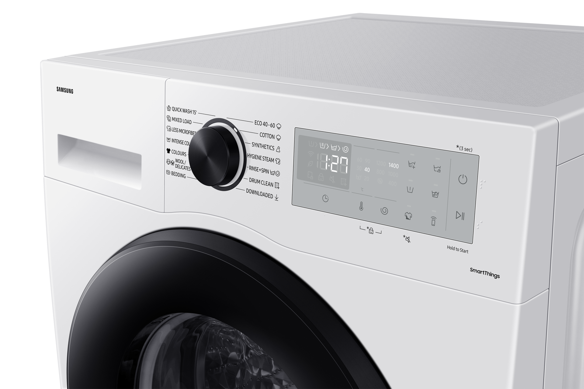 WW5000C Perilica s prednjim punjenjem sa Ecobubble™ tehnologijom WW90CGC04DAHLE Panel-Control White 