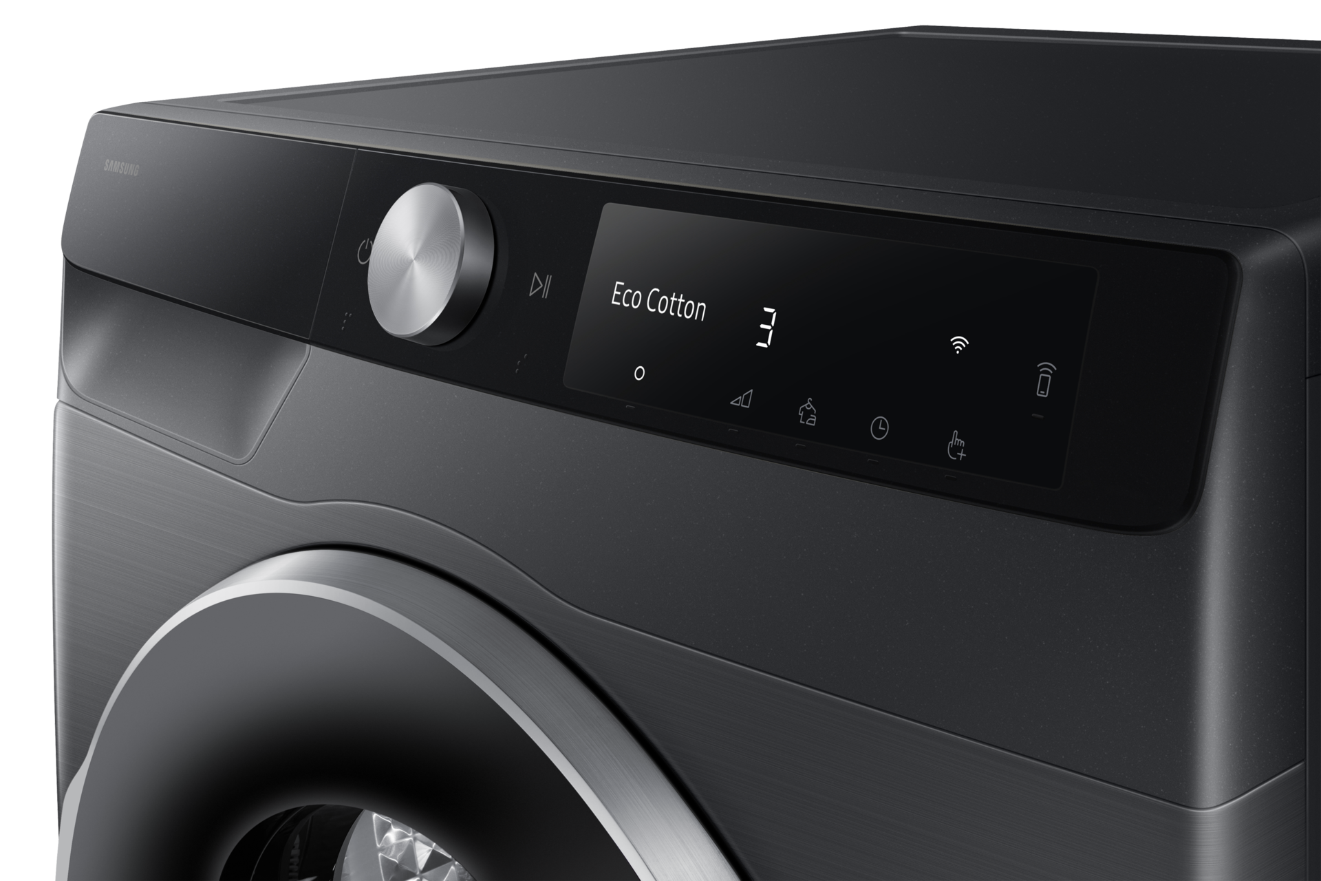 Laundry Dryer with A Energy Efficiency Rating and AI Dry+ Panel-Control1 Black 