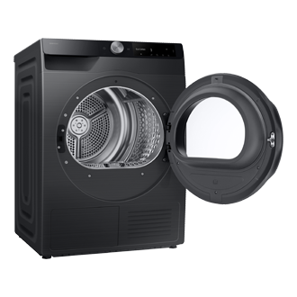 Laundry Dryer with A Energy Efficiency Rating and AI Dry+ L-Perspective-Open Black 