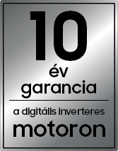 10 év jótállás digitális inverter motorra