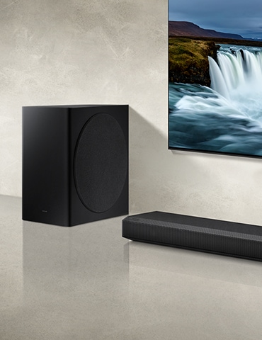 Close-up view of Soundbar