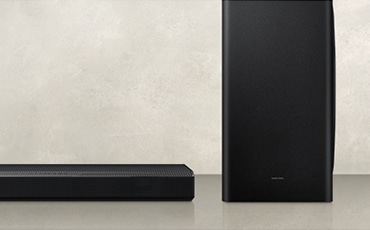 Close-up view of Soundbar