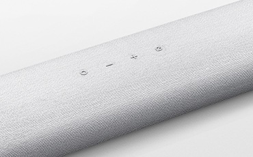 Soundbar seen placed TV