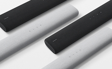 Soundbar seen placed TV