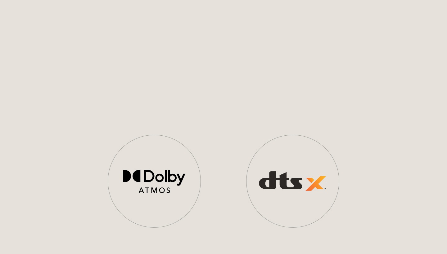 Dolby Atmos icon and DTS:X icon