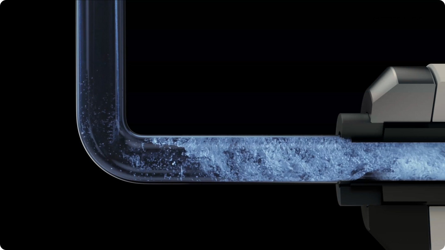 Bubbles are formed through the bubble holes within the washer’s drum. The enhanced bubble generation for each load* is formed in different amounts depending on the type of textile. AI Ecobubble™ helps up to 60% energy saving****, 20% better soil removal** and 60% reduce microplastic shedding*****.