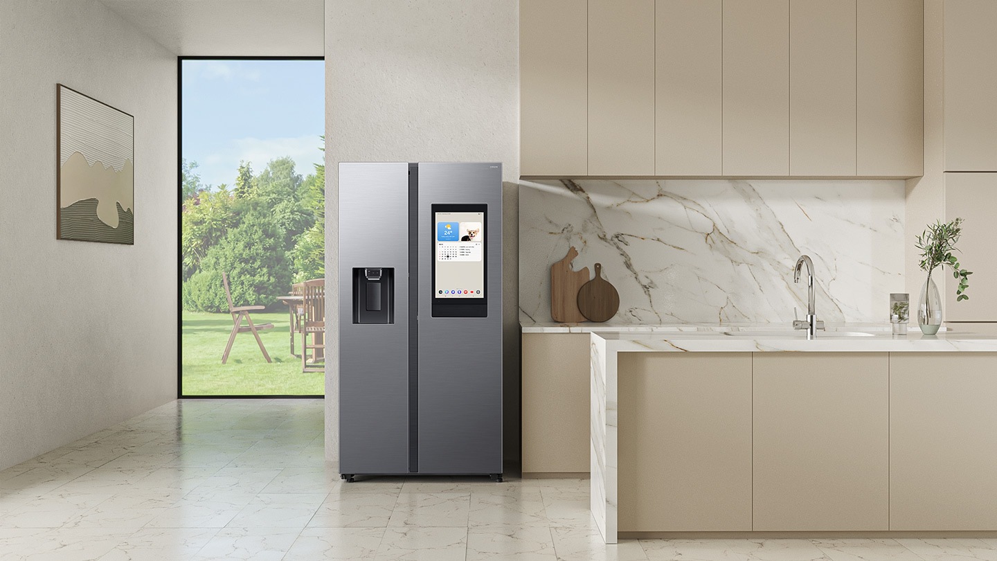 RS90F66BETEO hűtő egy modern konyhában