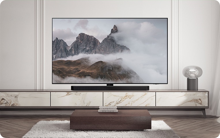 TV with Q800F and subwoofer